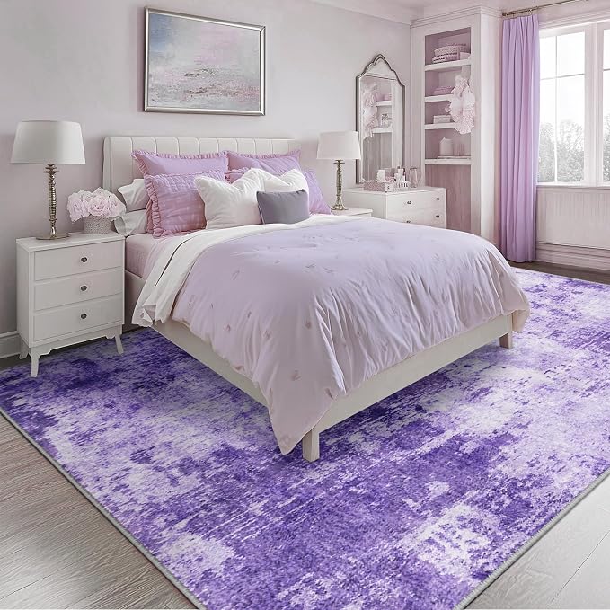 RELEANY Washable Area Rugs 5'x7' Non-Slip Modern Abstract Soft - Image 2