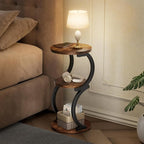 Small Side Table, 3-Tier Round End Table - Image 7