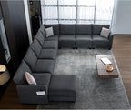 150.4" Large Sectional Couches for Living Room, 8 Seater L Shaped Modular - Image 9