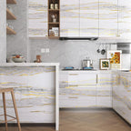 LaCheery White Grey Gold Marble Contact Paper - Image 4