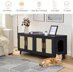 Homhedy Boho Cat Litter Box Enclosure - Image 5