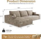 108" Sectional Couches for Living Room Cloud Couch Sofa - Image 2