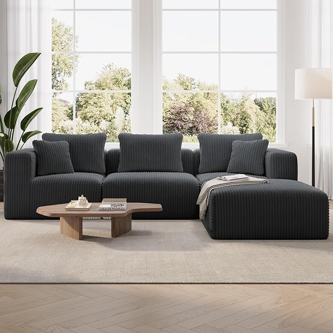 Novilla 106" Modular Sectional Sofa, Modern Cloud Sectional Couch by Novilla
