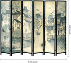 MyGift 6 Panel Room Divider Privacy Partition - Image 5