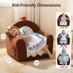 OUOZZZ Toddler Chair for Ages 1–6, Soft Sherpa Kids Sofa - Image 3