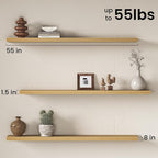 Fun Memories 55Inch Long Floating Shelves, 8 Inch Deep Shelves - Image 3