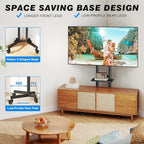 Rolling TV Stand with Shelf for 32-85 inch TVs up to 150lbs, Portable Mobile TV - Image 7