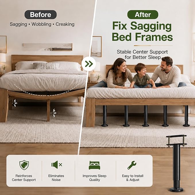 Adjustable Height Bed Frame Support Leg, Metal Bed Frame Support Legs - Image 3