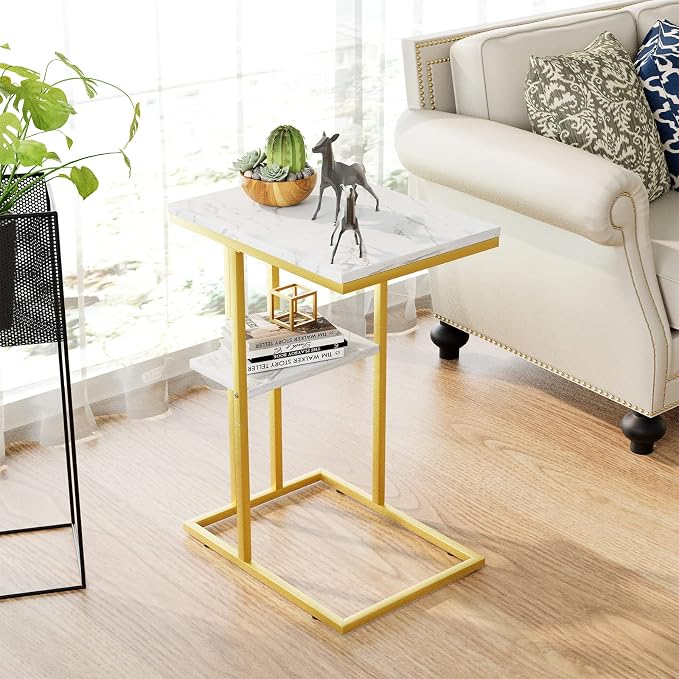 Easy Paws C Shaped End Table, Small Side Table - Image 2