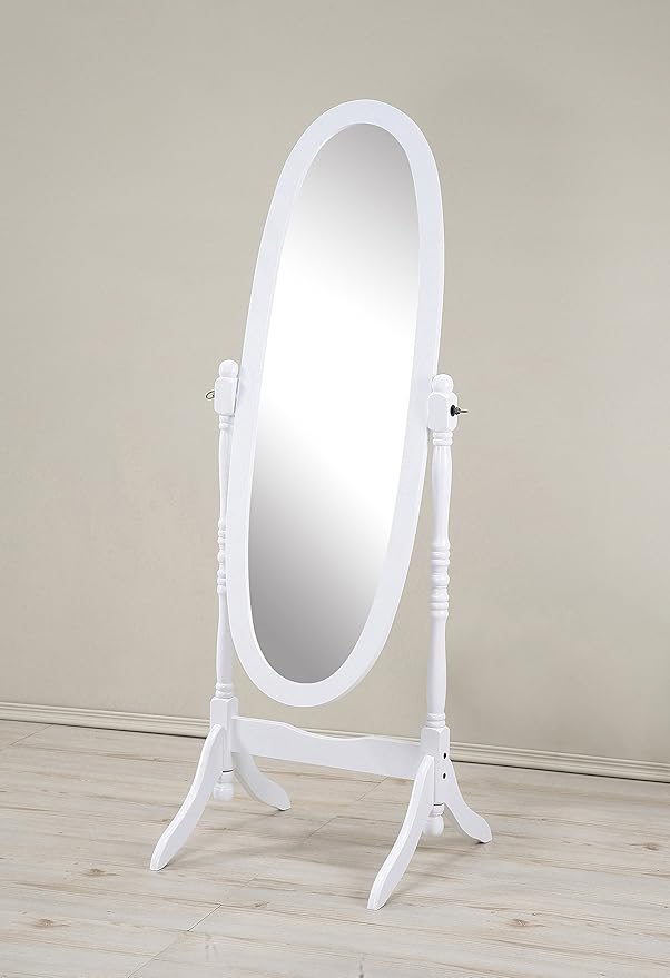 Roundhill Furniture Traditional Queen Anna Style Wood Floor Cheval Mirror by RoundhillFurniture