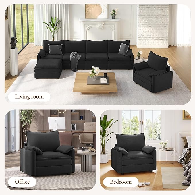 Vesgantti 40" Single Seat Sofa, Comfy Cloud Couch Deep Seat Upholstered Couch - Image 7