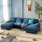 Furniwell Convertible Sectional Sofa Couch, 4 Seat Sofa Set - Image 6