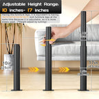 Metal Adjustable Furniture Legs 10-17 inch, Wlrrcwdttc Sofa Cabinet Legs - Image 3