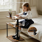 Faesun 360° Swivel Side Table for Height Adjustable, C Shaped End Table for - Image 3