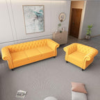 Living Room Chair, Modern Velvet Chesterfield Sofa Chair, Mid Century Single - Image 5