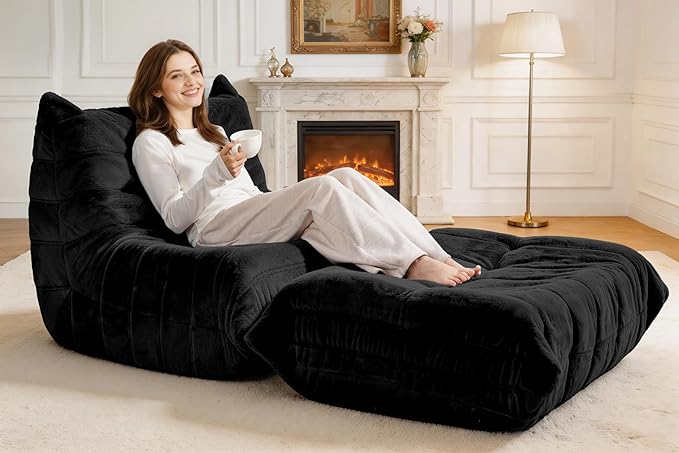 Bean Bag Pouf Ottoman, Foot Stool, Foot Rest - Image 3