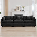 111'' Sectional Cloud Deep Seat Couch, Modern Comfy Chenille Modular Sectional by WUTUTUEE