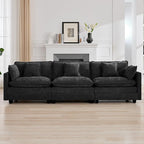 111'' Sectional Cloud Deep Seat Couch, Modern Comfy Chenille Modular Sectional by WUTUTUEE