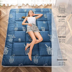 MAXYOYO Grey Cactus Pattern Twin Size Futon Mattress, Japanese Floor Mattress - Image 7