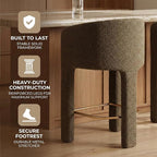 HNY Modern Counter Height Bar Stools, 26”H Barrel Counter Stools - Image 6