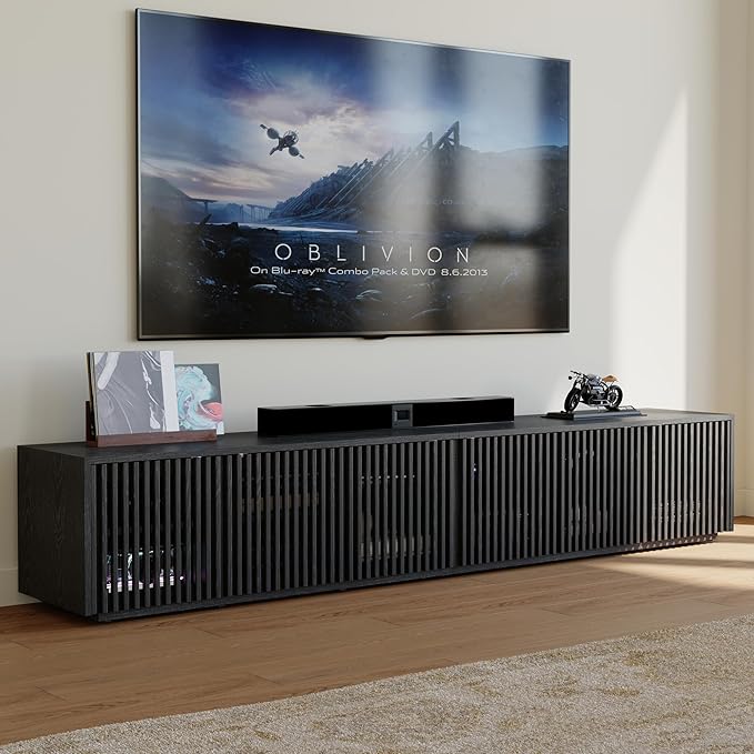 POVISON Full Assembled Mid Century Modern TV Stand, Entertainment Center by POVISON