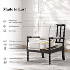 DUHOME Linen Fabric Spindle Accent Chair - Image 5