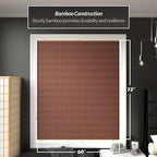 Red Lantern Bamboo Cordless Window Shade - Image 2