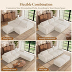 Vesgantti 114" Boneless Modular Sectional Sofa, Modern U Shaped 5 Seater Couch - Image 7