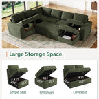 HONBAY Modular Sectional Sleeper Sofa - Image 3