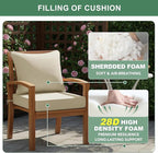 Summsun Patio Chair Cushions 22 x 22 Inch, Faux Linen Outdoor Furniture Cushions - Image 6