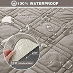 TAOCOCO 100% Waterproof Oversized Loveseat Recliner Cover, Non Slip Split Couch - Image 6