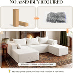 106" Cloud Sectional Boneless Couches - Image 6