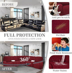 100% Waterproof Sectional Recliner Couch Covers - Image 5