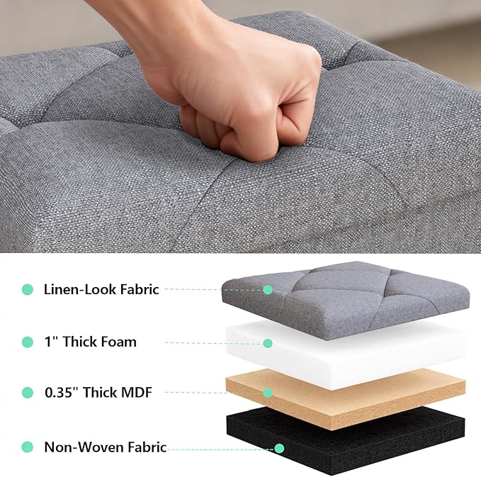 Storage Ottoman Footrest Stool Small Ottoman - Image 4