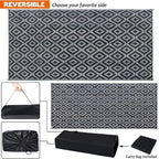 SAND MINE Waterproof Outdoor Rug 10x20 ft, Plastic Reversible Rug, Modern Area - Image 3