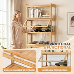 Magshion Display Cabinet with Acrylic Doors, 5-Tier Curio Cabinet - Image 5