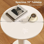 LAATOOREE Round Side Table, Accent Drink Coffee Table, Spacious Top, Thick - Image 7