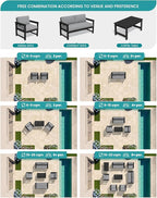 SERWALL 4 Pieces HDPE Outdoor Sofa Set - Image 8