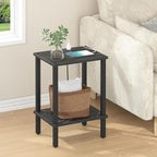 TUTOTAK End Table with Charging Station, Small Side Table, Nightstand Bedside - Image 2