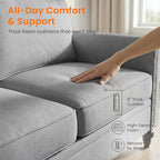 2 Piece Living Room Sofa Sets, Modern 3 Seater Couch and Armchair Sets - Image 5