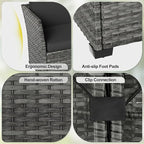 LOUVIXA 7 Pieces Patio Furniture Set, Outdoor Patio Furniture, Wicker - Image 7