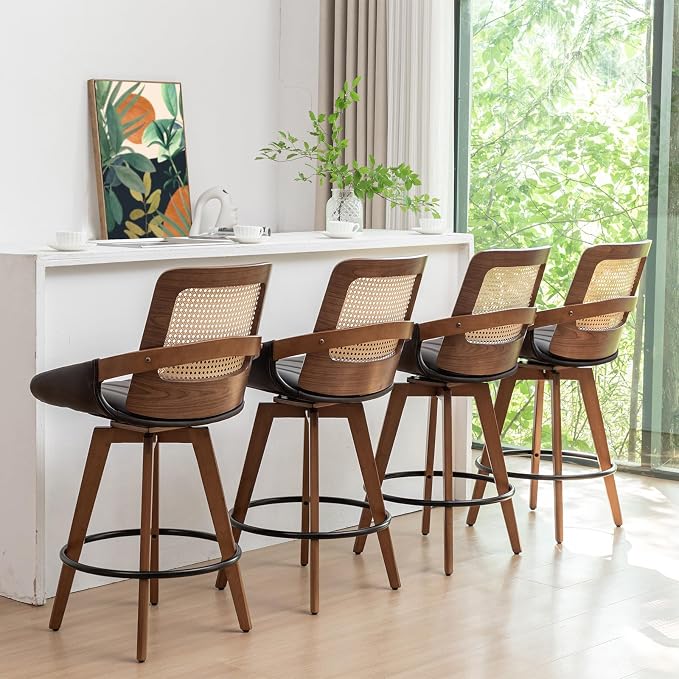Set of 3 Bar Stools Counter Height - Image 6