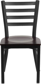 Flash Furniture HERCULES Series Black Ladder Back Metal Restaurant Chair - Image 6