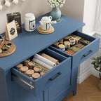 HORSTORS Kitchen Storage Cabinet, Modern Farmhouse Buffet Cabinet - Image 6