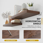 Acovy 72 Inch Floating Shelves, 9.3" Deep Floating Shelf Wall Mounted, Rustic - Image 7