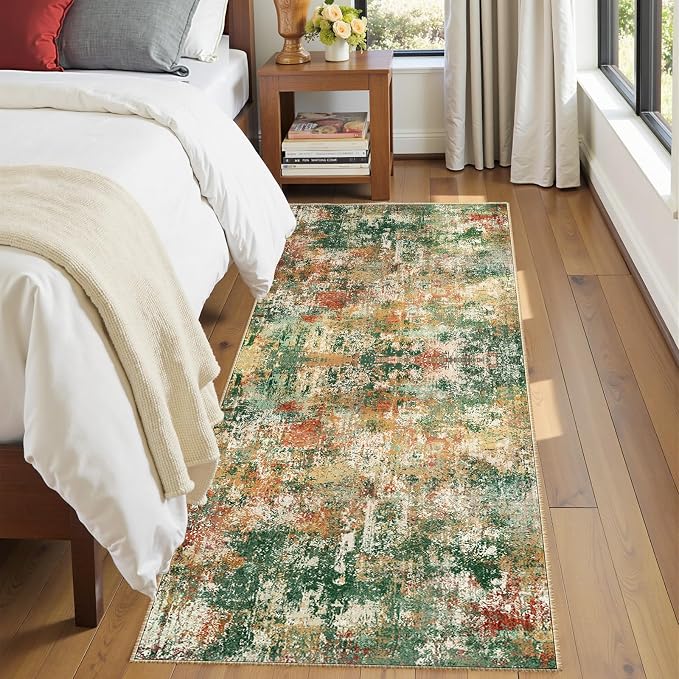 RELEANY Washable Area Rugs 2'x6' Non-Slip Modern Abstract Soft - Image 3