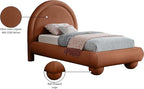 Meridian Furniture MadridCognac-T Madrid Collection Art Deco Twin Bed - Image 8