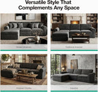 Novilla 138" Modular Sectional Sofa, Modular Sectional Couches - Image 21
