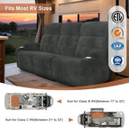 RV Loveseat Recliner Sofa, Massage Wall Hugger 3-Seater Recliners Couch - Image 6