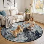 RELEANY Washable Area Rugs 6ft Non-Slip Modern Abstract Soft by RELEANY